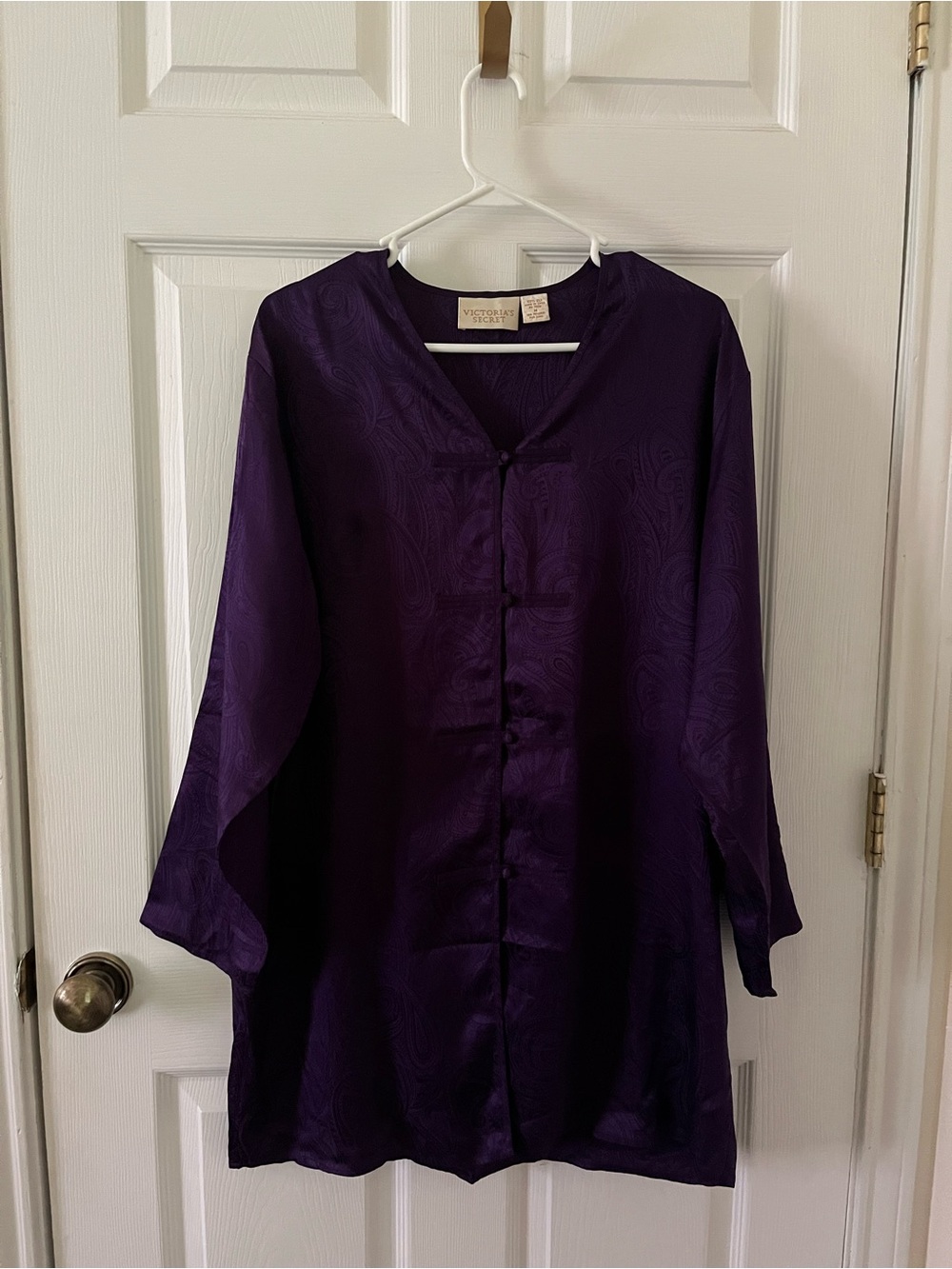 1990s Vintage Victoria's Secret Deep Purple 100% Silk Tunic